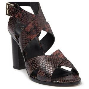 Joie | Women's Avery Python Leather Buckle Strap Sandal size 36.5 US 6.5